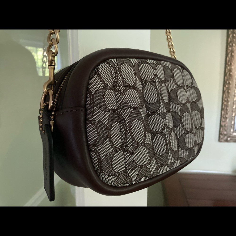 Coach Brown and Beige Signature Crossbody Bag - Picture 7 of 7